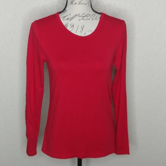 Lands' End Long Sleeve Shirt Red Size XS (2-4) - Picture 1 of 5